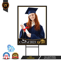 Personalized Graduation Yard Sign 2023 with Photo