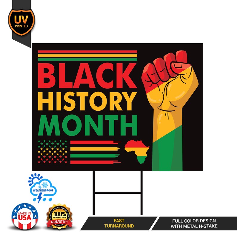 Black History Month Yard Sign