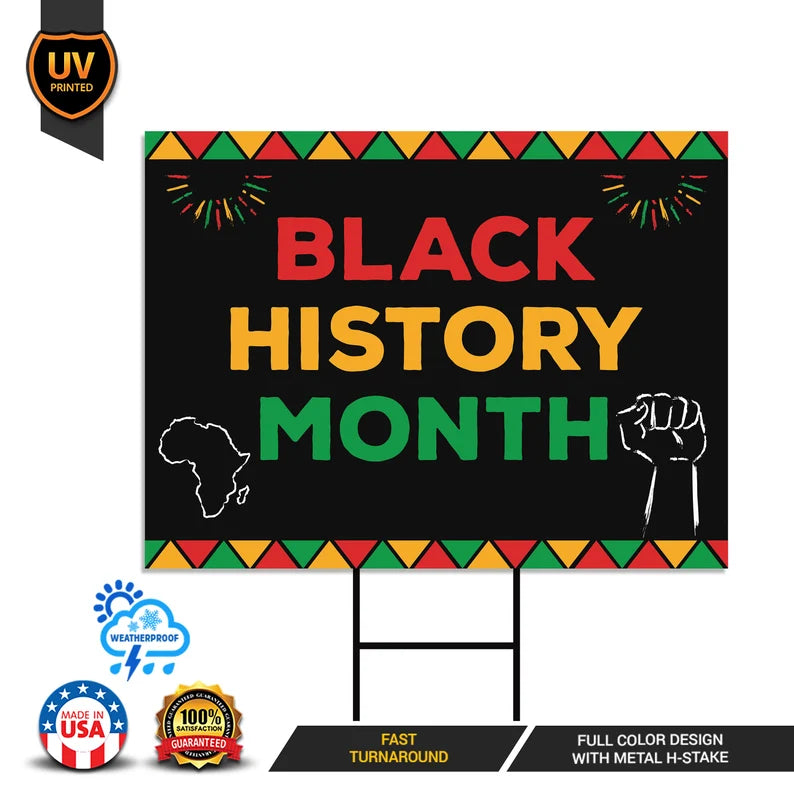 Black History Month Yard Sign