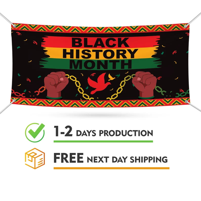 Black History Month Banner Sign