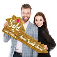 Personalized Real Estate Marketing Key Cutout Sign