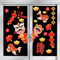 22Pcs Chinese New Year 2024 Window Cling Vinyl Stickers