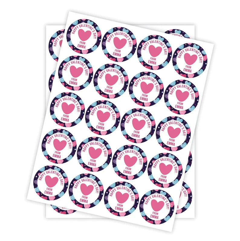 Personalized Valentine's Day Stickers