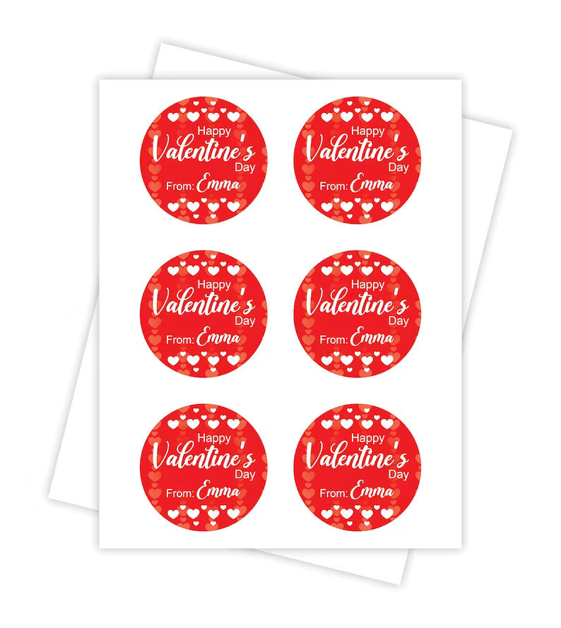 Personalized Valentine's Day Stickers