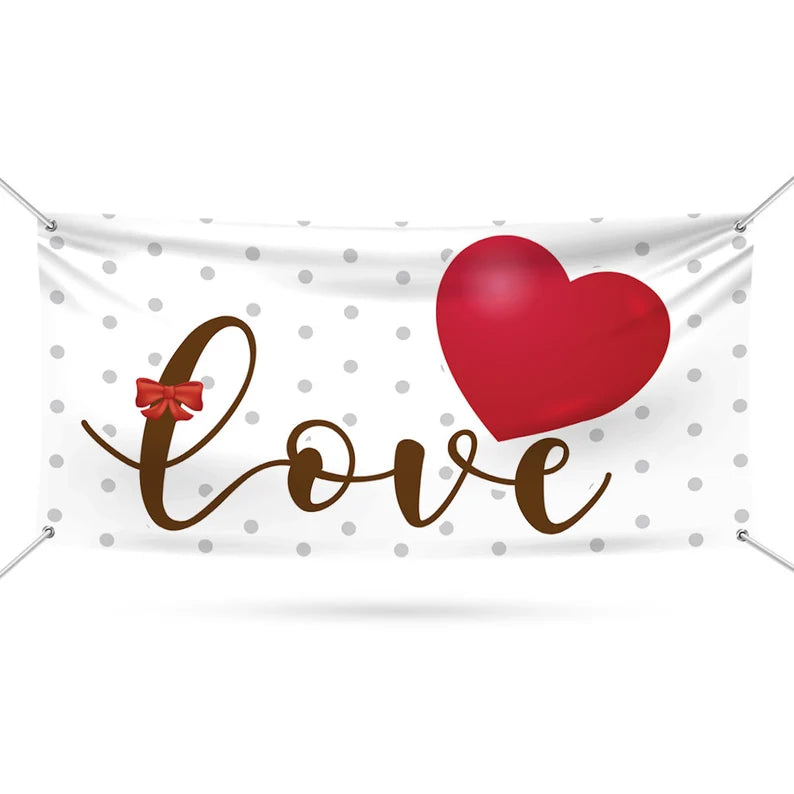 Happy Valentine's Day Love Banner Sign