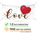 Happy Valentine's Day Love Banner Sign