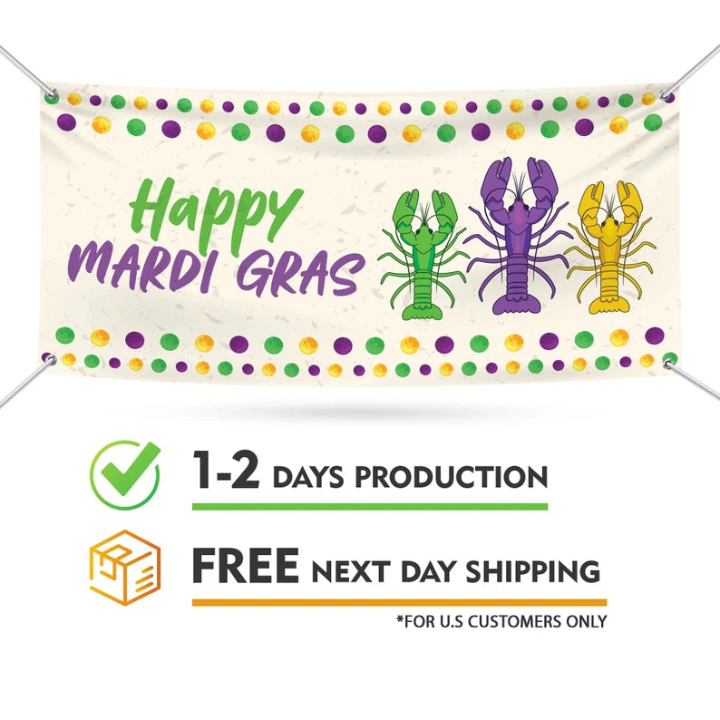 Mardi Gras Banner Sign