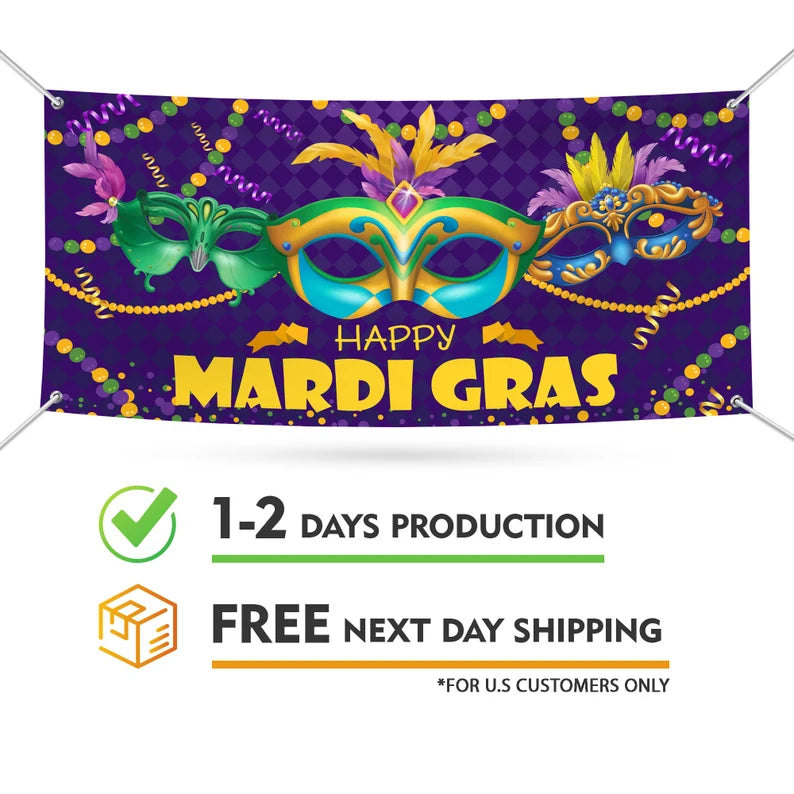 Mardi Gras Banner Sign