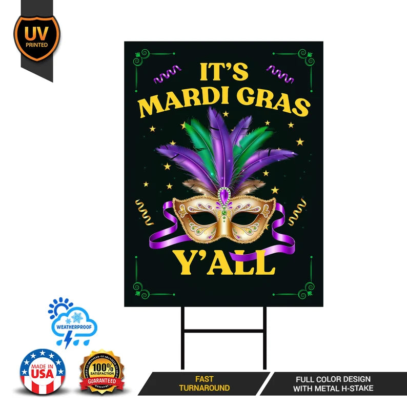 Mardi Gras 2024 Yard Sign