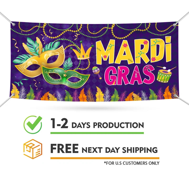 Mardi Gras Banner Sign