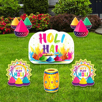 Happiness Holi Hai Yard Sign Cutout