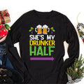 Mardi Gras She's My Drunker Half Long Sleeve T-Shirt