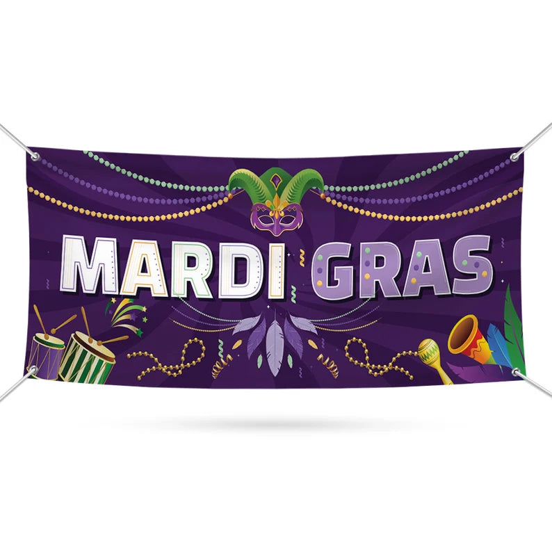 Mardi Gras 2024 Banner Sign