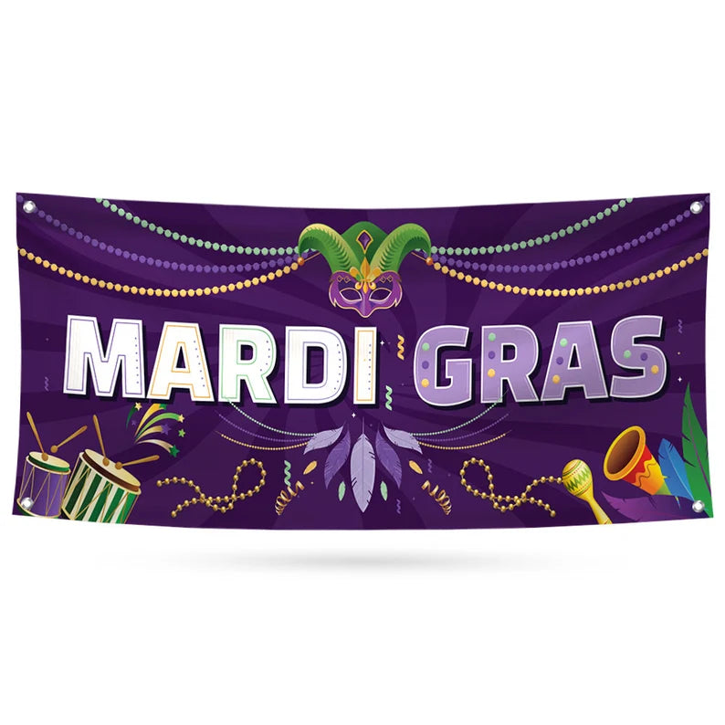 Mardi Gras 2024 Banner Sign