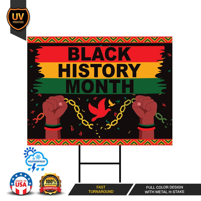 Black History Month Yard Sign