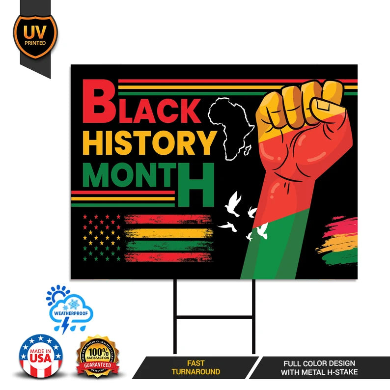 Black History Month Yard Sign