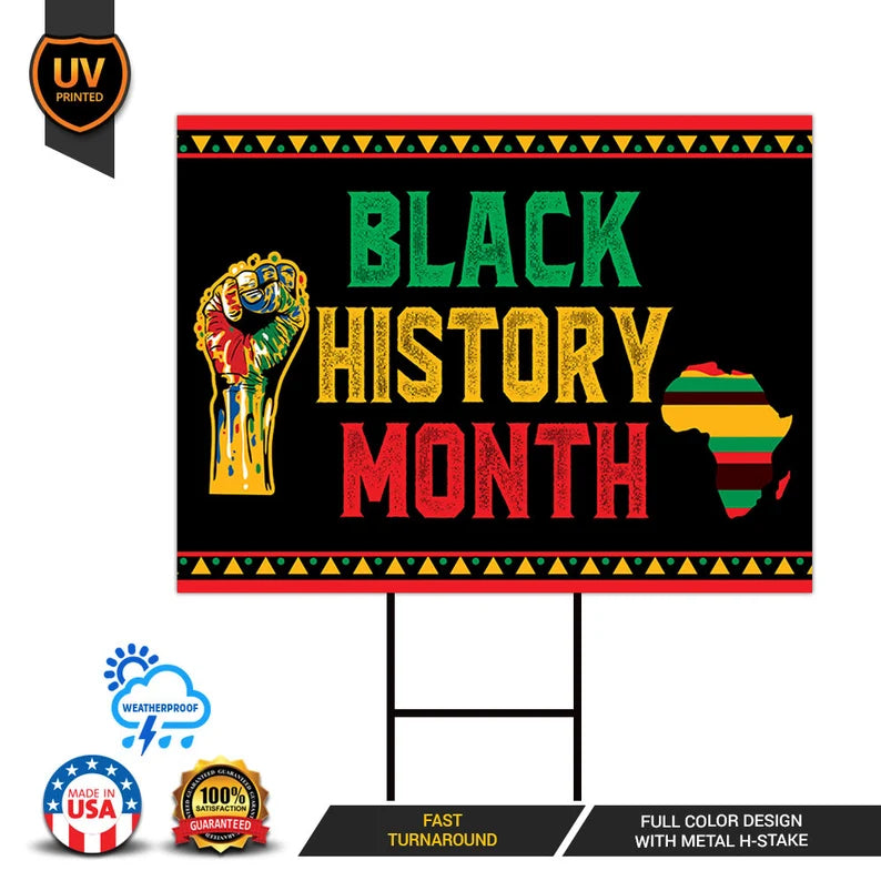 Black History Month Yard Sign