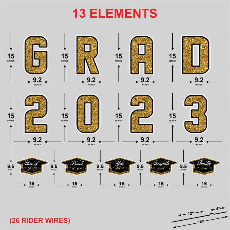 Graduation 2023 Yard Sign Letters