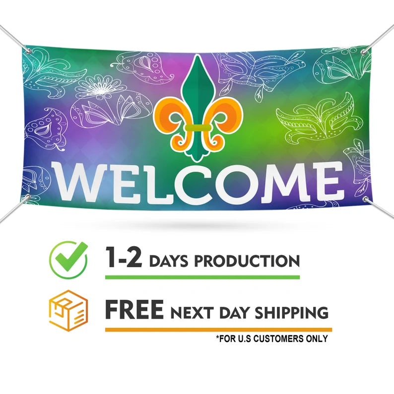 Mardi Gras 2024 Banner Sign