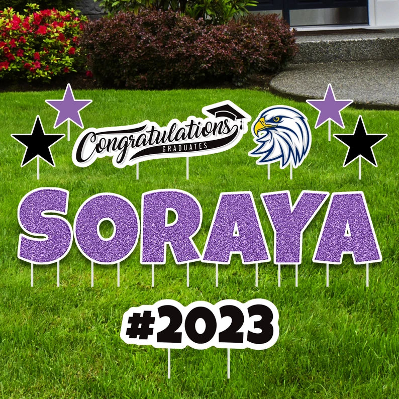 Personalized Graduation Yard Sign Letters