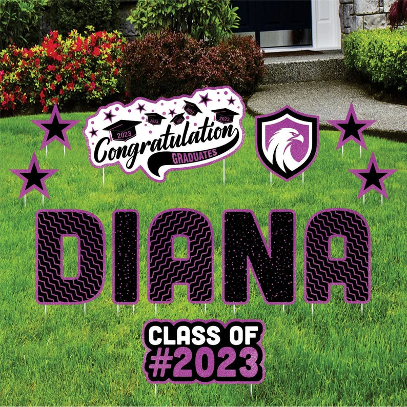 Personalized Graduation Yard Sign Letters