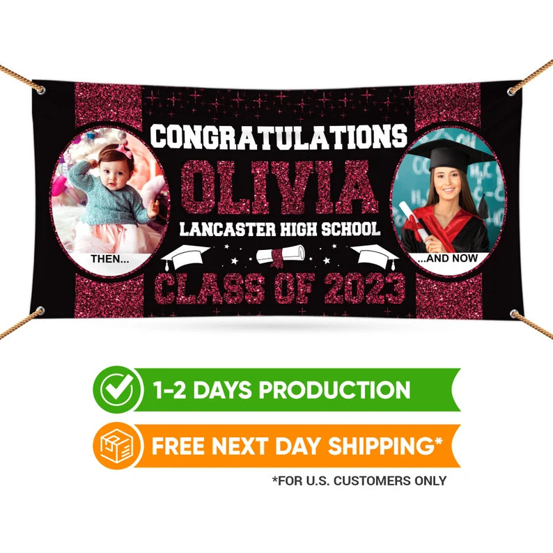 Graduation 2023 Personalized Photo Banner Sign