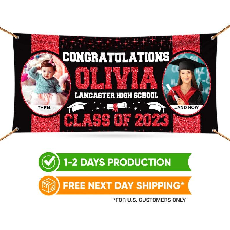 Graduation 2023 Personalized Photo Banner Sign