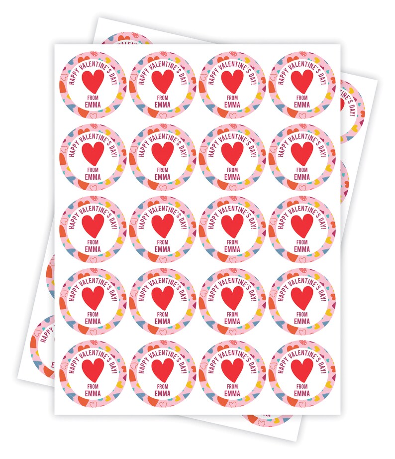 Personalized Valentine's Day Stickers
