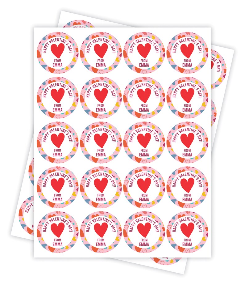 Personalized Valentine's Day Stickers – Voila Print Inc