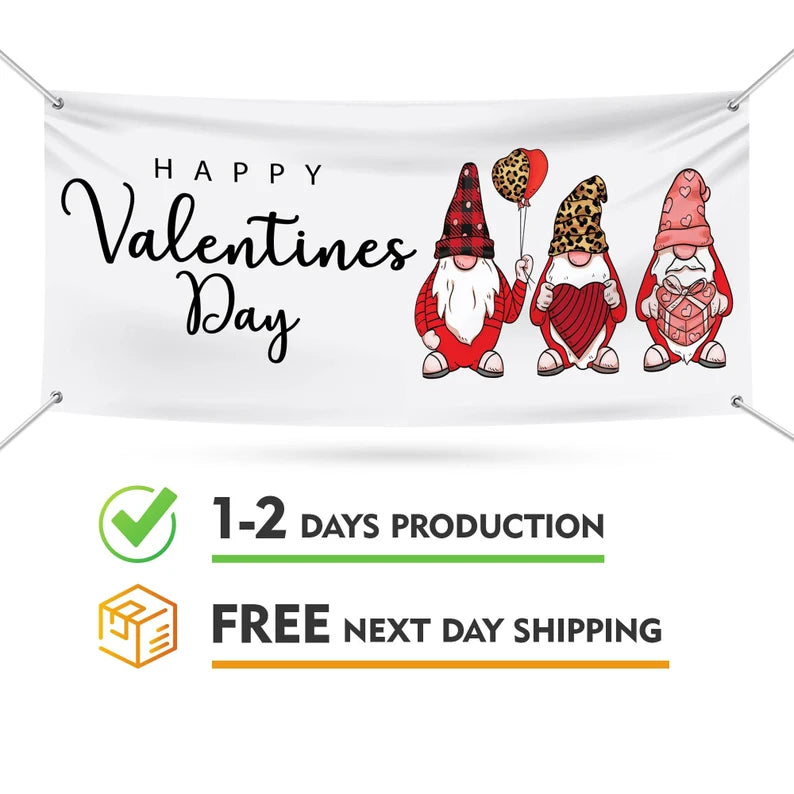 Happy Valentine's Day Banner Sign