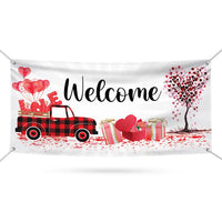 Happy Valentine's Day Welcome Banner Sign