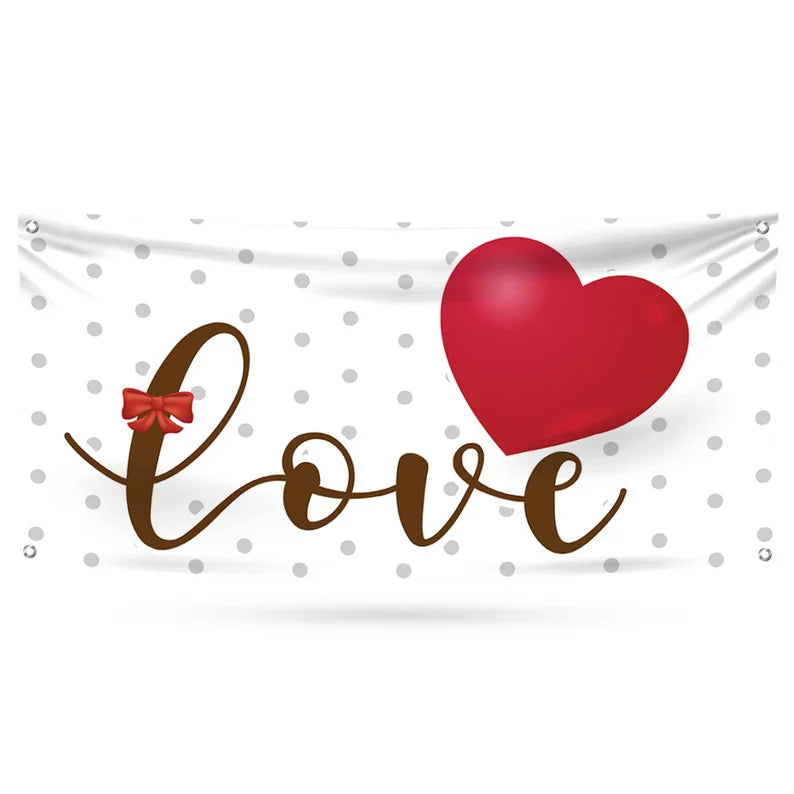 Happy Valentine's Day Love Banner Sign