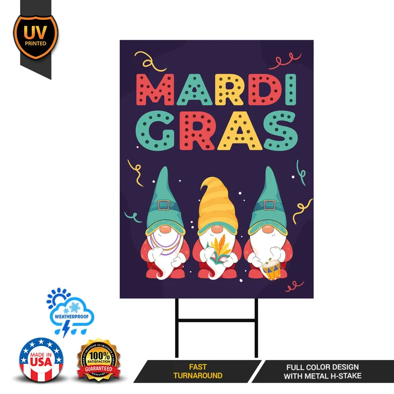 Mardi Gras 2023 Yard Sign