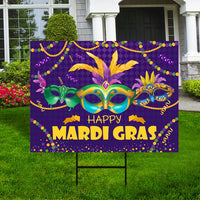 Mardi Gras 2023 Yard Sign