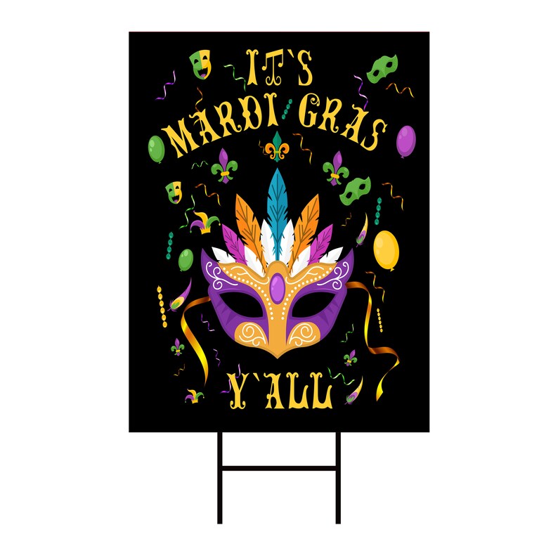 Mardi Gras Yard Sign