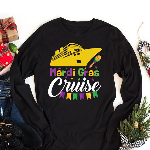 Mardi Gras Cruise Ship Party Long Sleeve T-Shirt