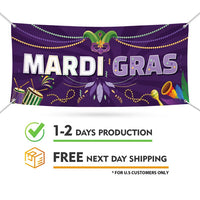 Mardi Gras 2024 Banner Sign