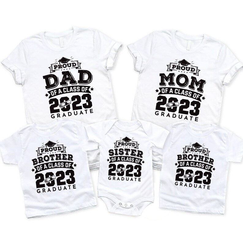 Proud Mom Dad Class of 2023 Graduate Personalized Shirt