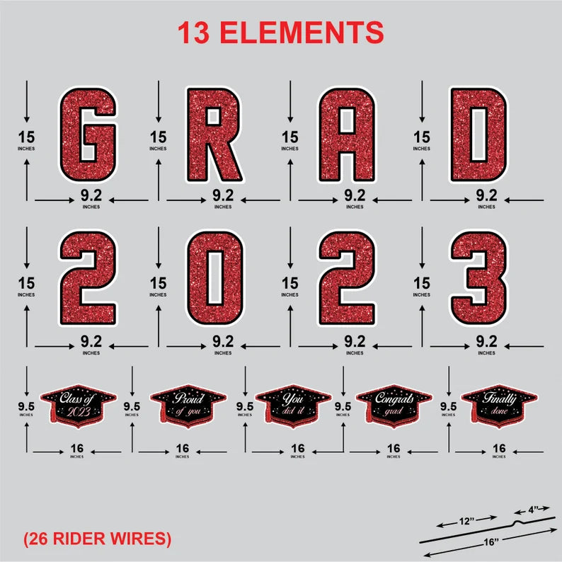 Graduation 2023 Yard Sign Letters