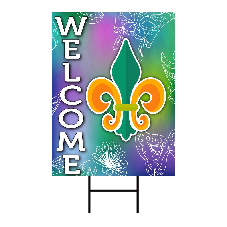 Mardi Gras 2024 Yard Sign