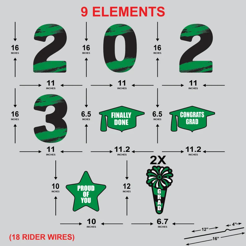 Graduation 2023 Yard Sign Letters