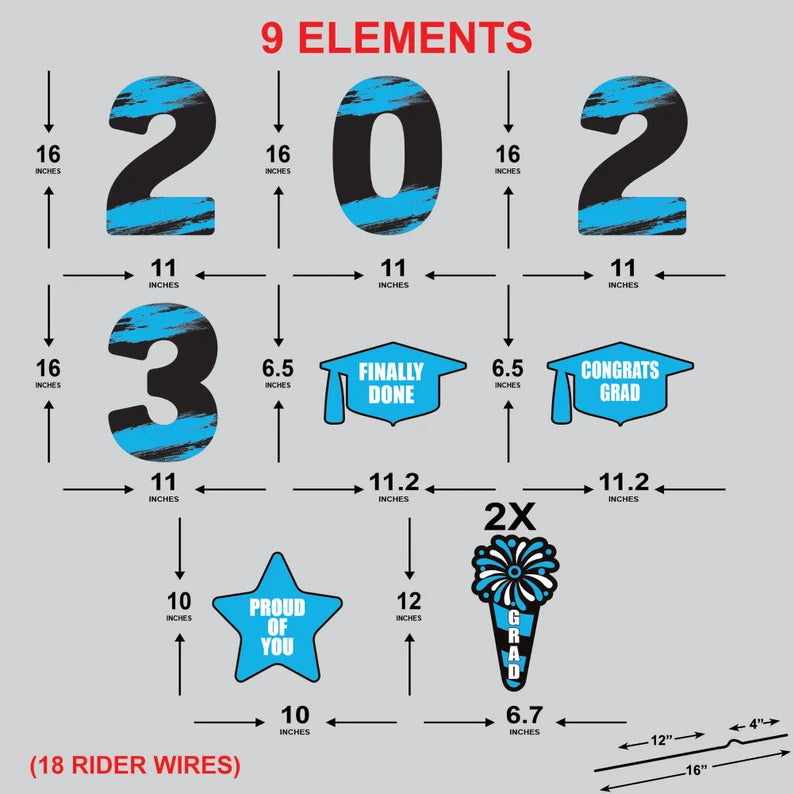 Graduation 2023 Yard Sign Letters