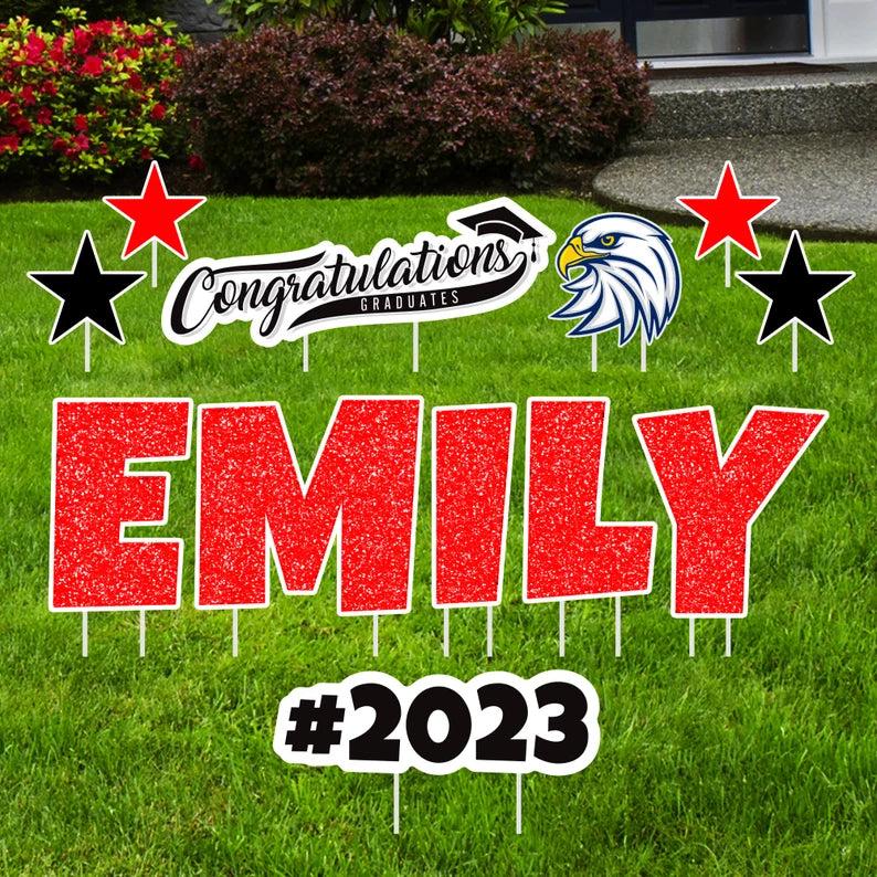 Personalized Graduation Yard Sign Letters
