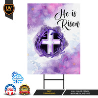 Happy Easter 2023 He is Risen Yard Sign