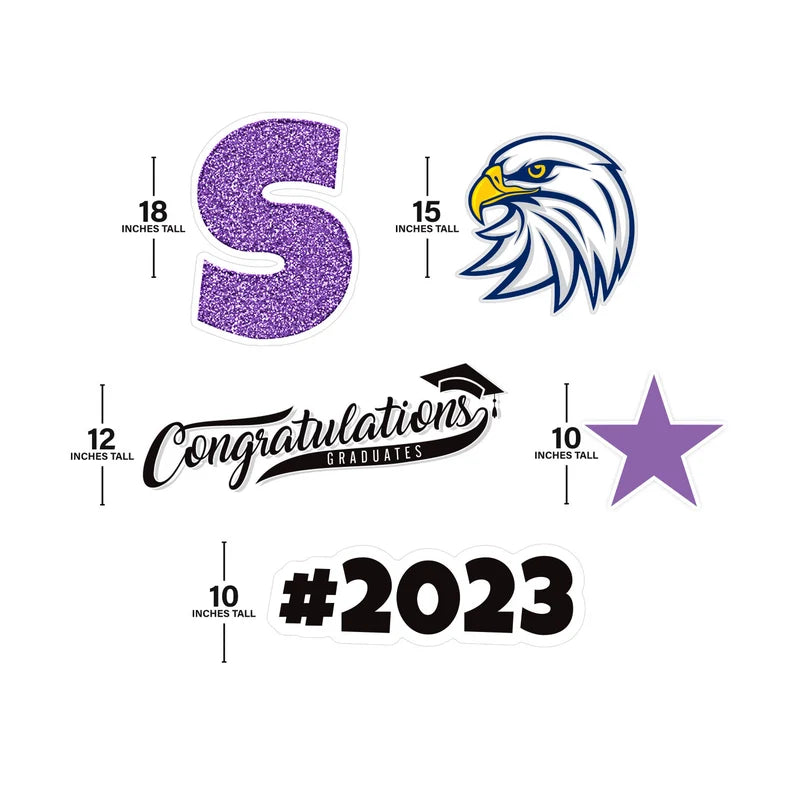 Personalized Graduation Yard Sign Letters