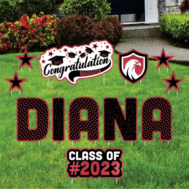 Personalized Graduation Yard Sign Letters