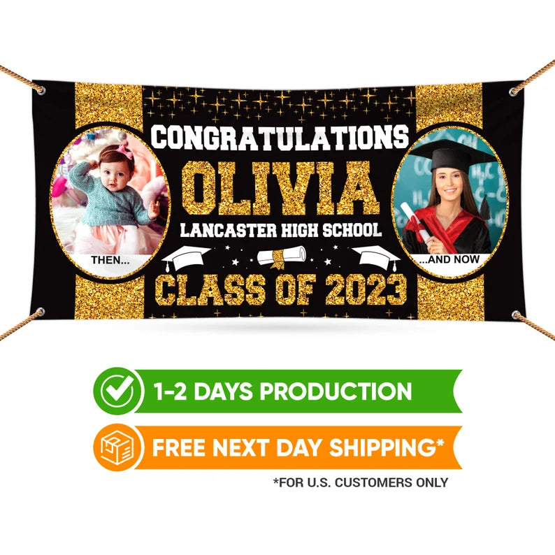 Graduation 2023 Personalized Photo Banner Sign