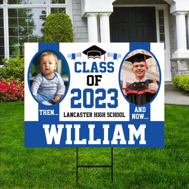 Personalized Graduation 2023 Photo Yard Sign