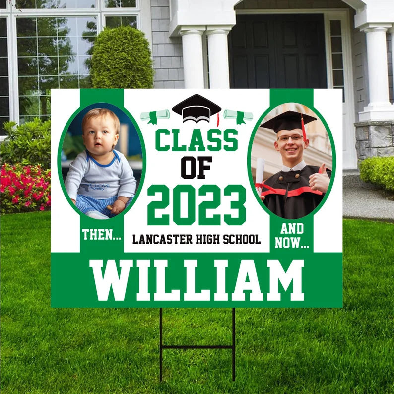 Personalized Graduation 2023 Photo Yard Sign