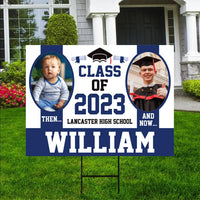 Personalized Graduation 2023 Photo Yard Sign